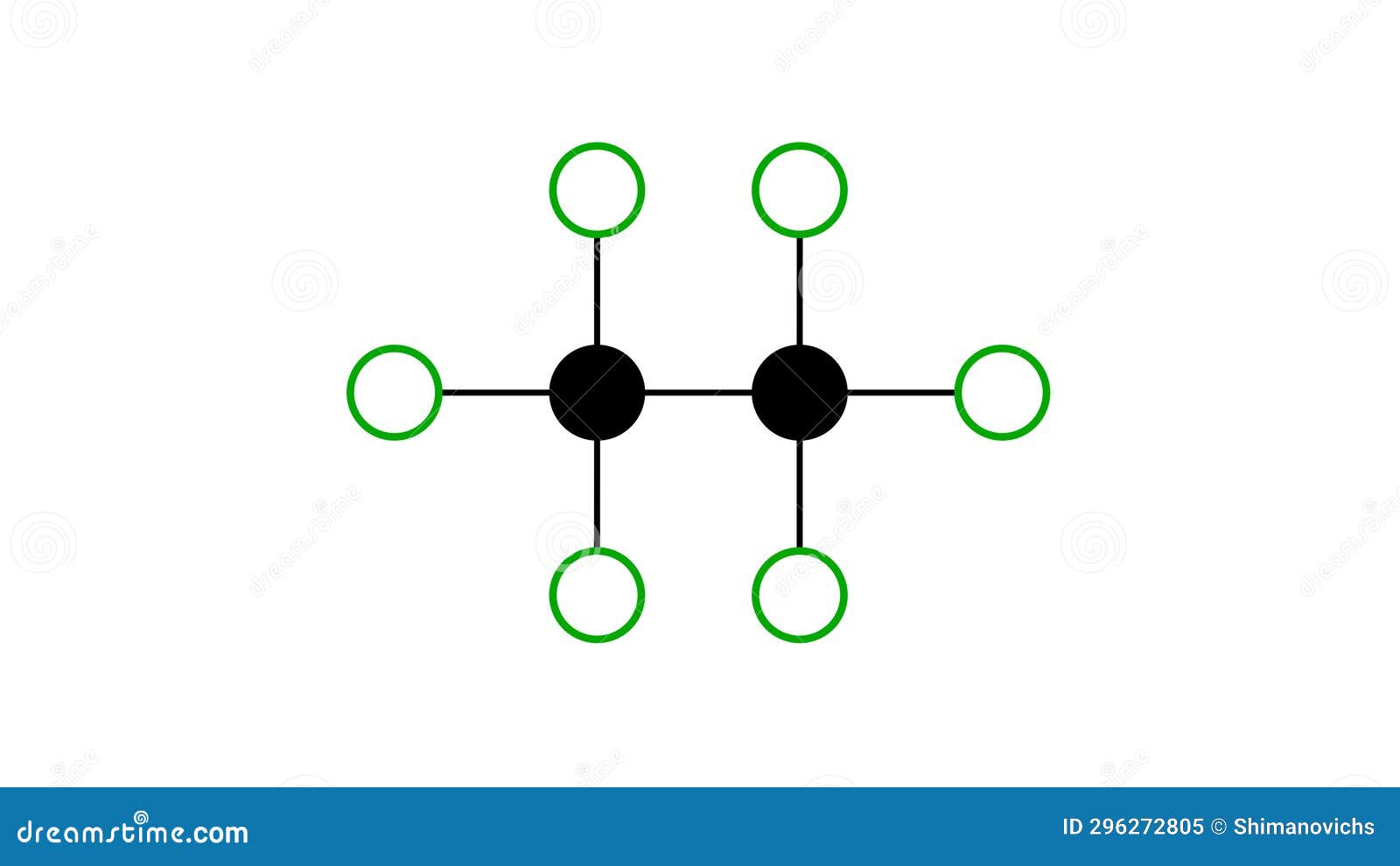 Hexachloroethane Molecule, Structural Chemical Formula, Ball-and-stick ...