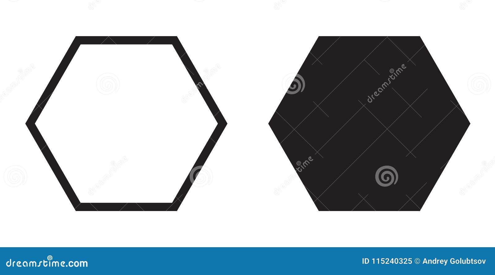 hexagon icon  six sided polygon hexagon