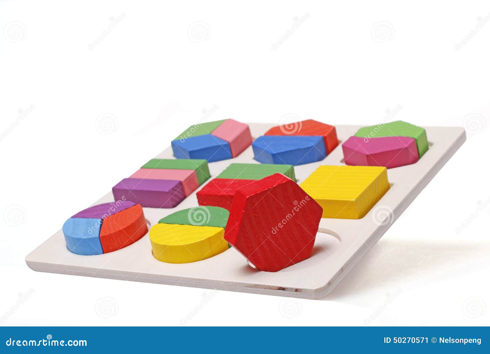 Hexagon Puzzle Peg Round Hole Stock Image Image of toys, suit 50270571