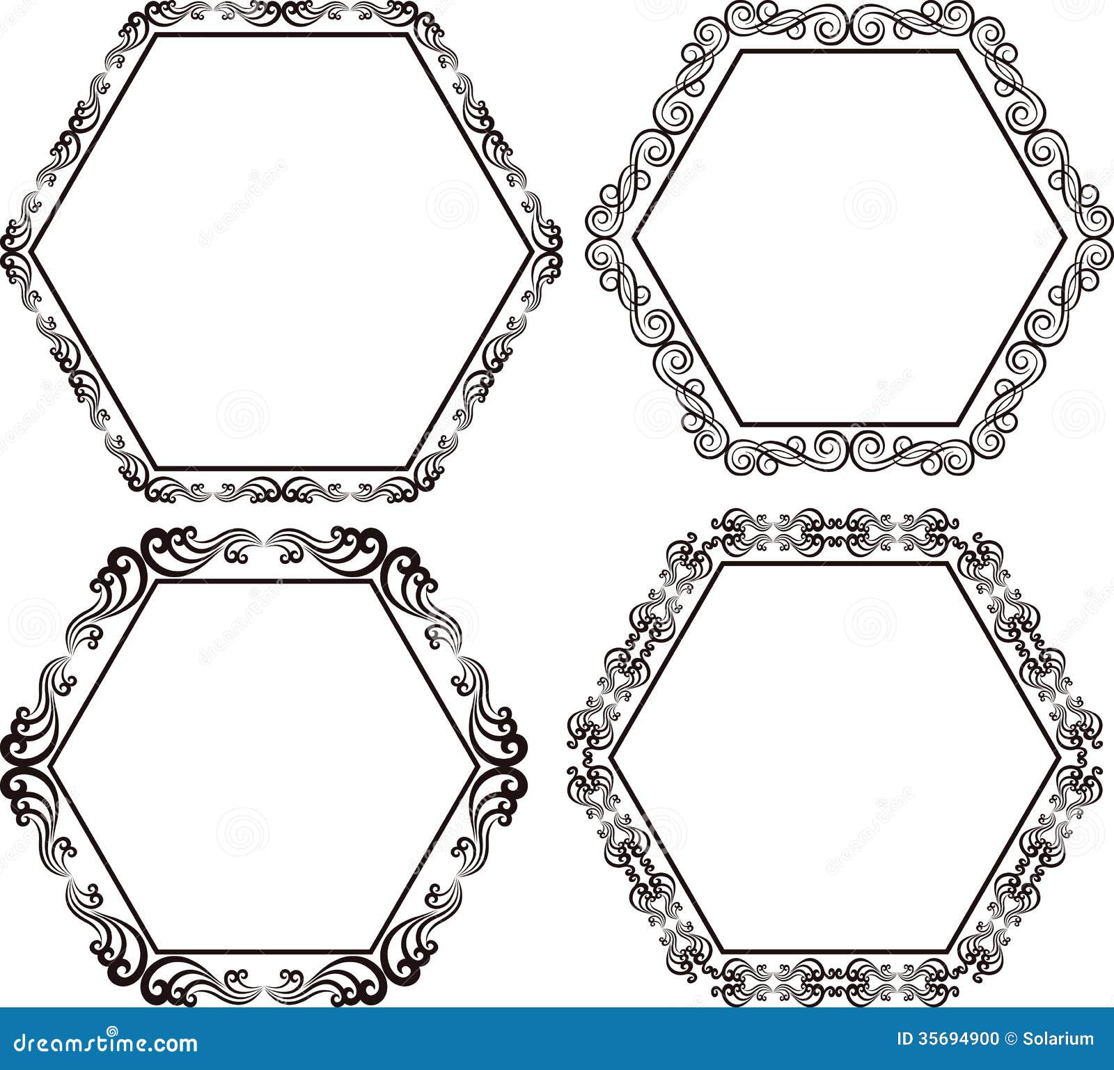Download Hexagonal Frame Stock Photo - Image: 35694900