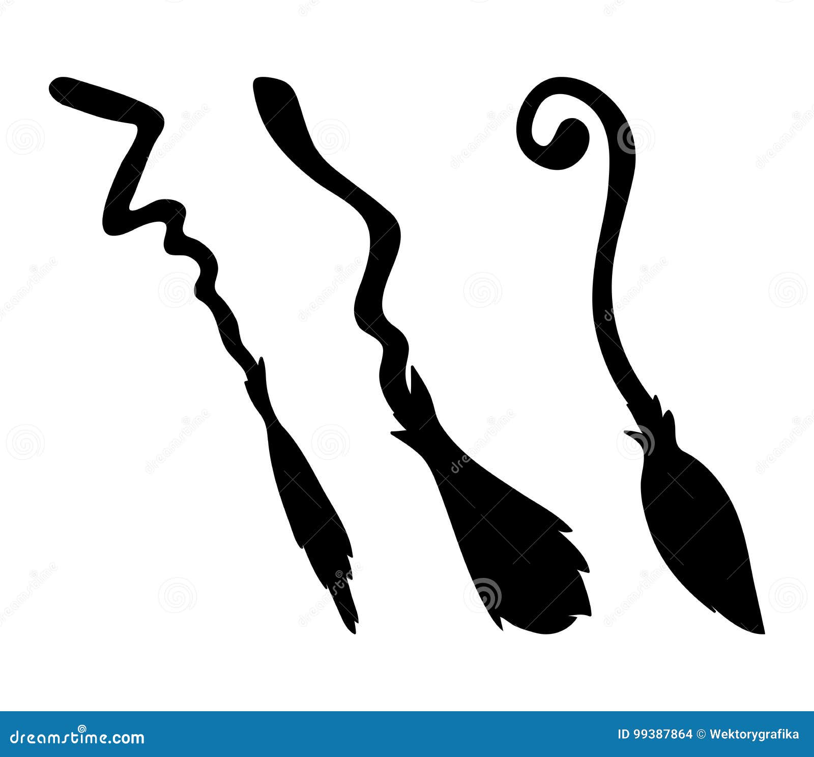 Hexenbesen Schattenbildkarikaturvektorsymbol Ikonendesign Beauti Vektor Abbildung Illustration Von Nachricht Konzept 99387864