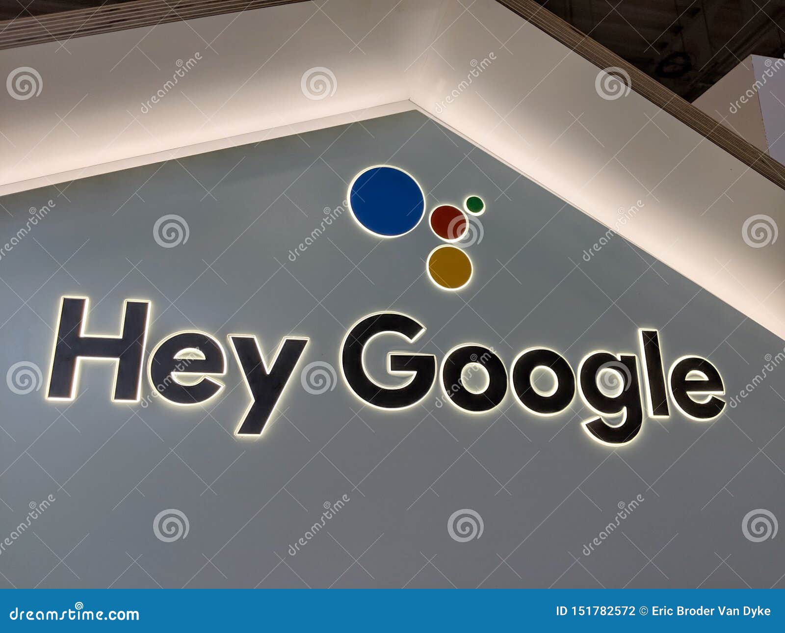 Hey Google Sign editorial photography. Image of mini - 151782572