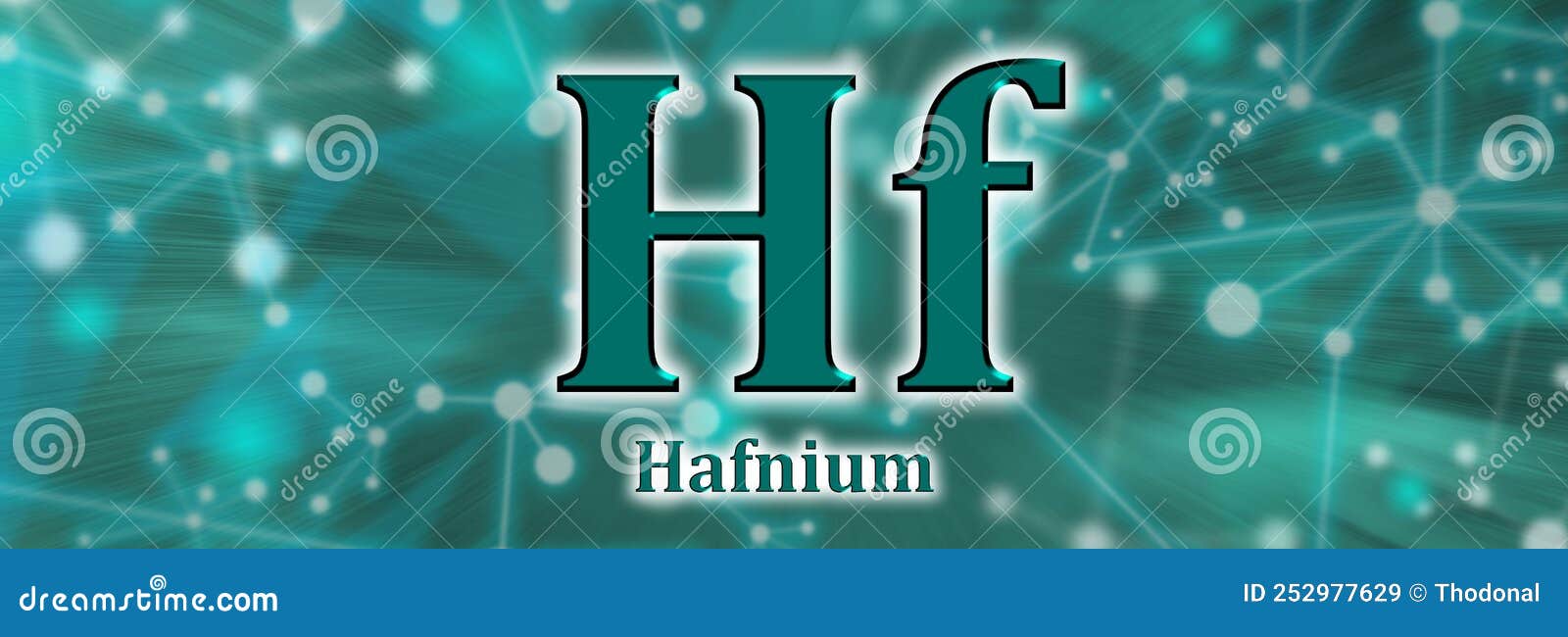 Hf Symbol. Hafnium Chemical Element Stock Illustration Illustration
