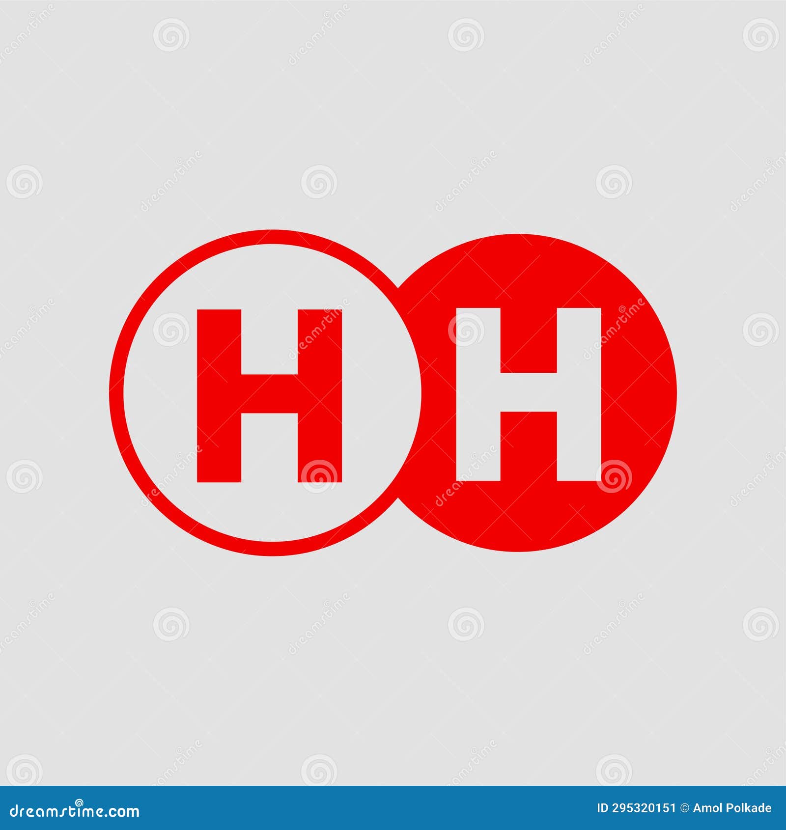 HH Brand or Company Monogram with Red Round Icon Stock Vector ...