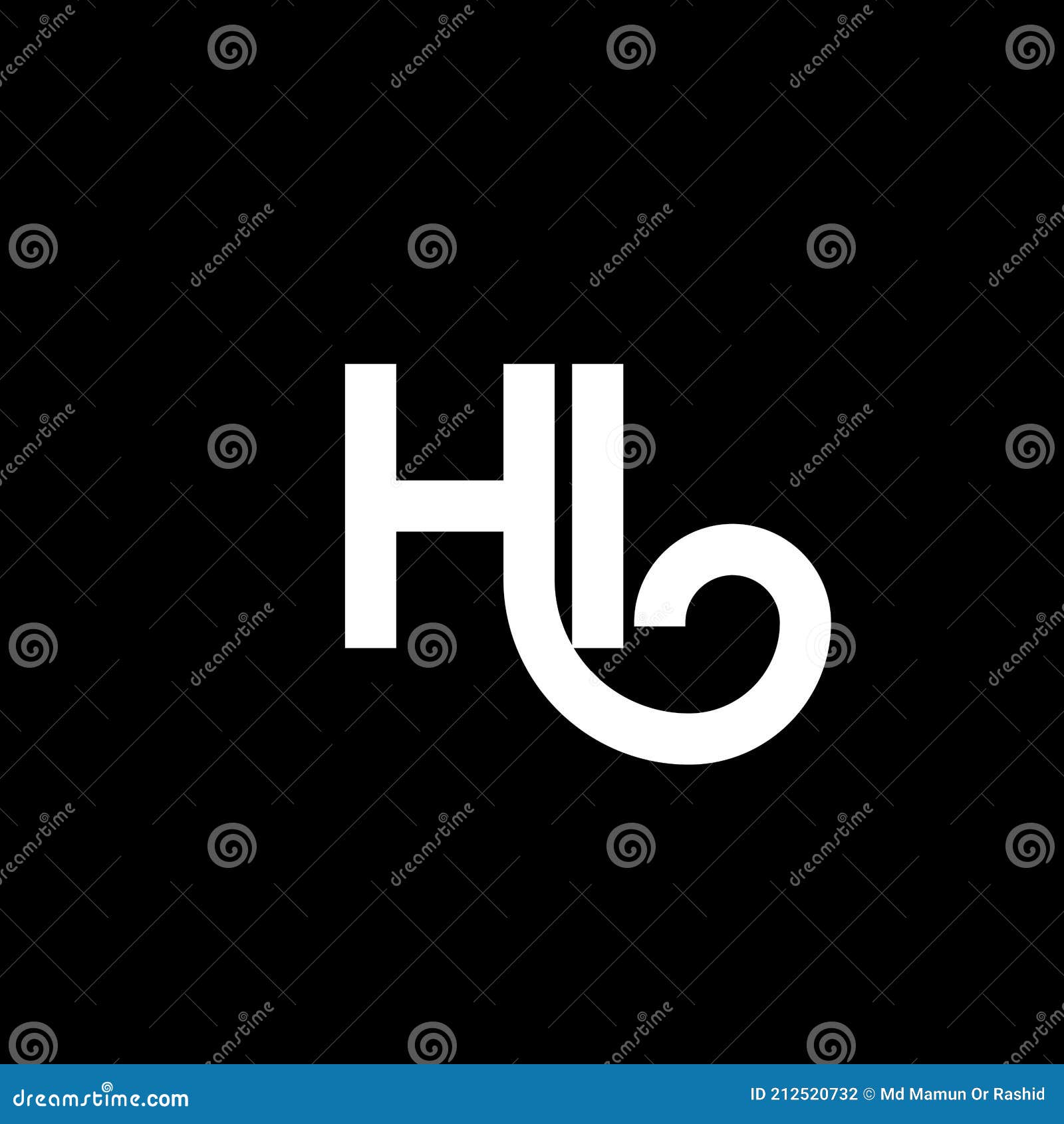HI Letter Logo Design on Black Background. HI Creative Initials Letter ...