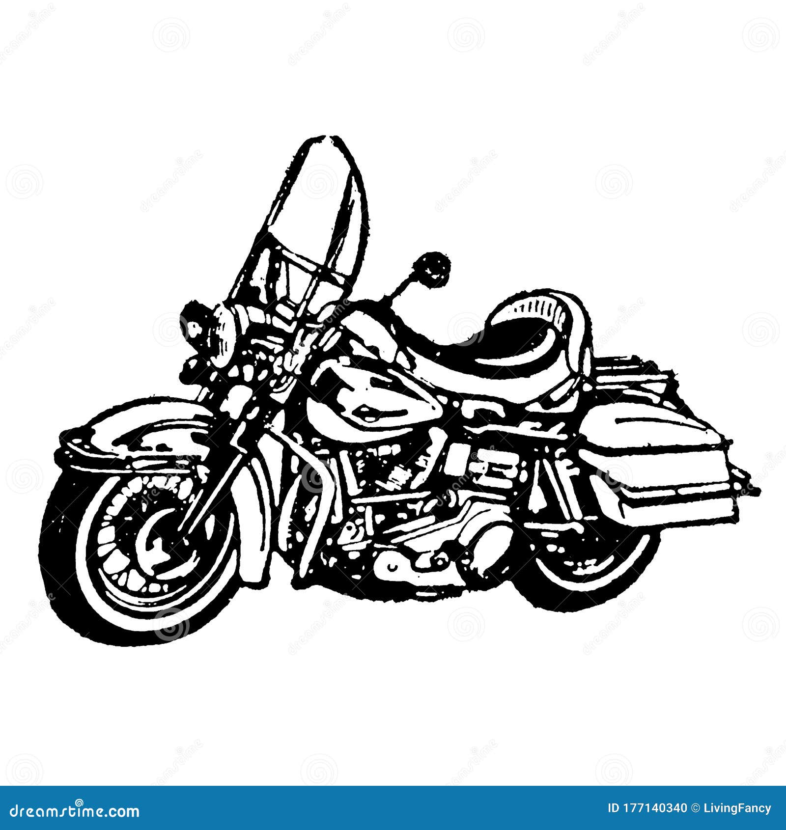 vintage clipart 124 motorcycle cruiser
