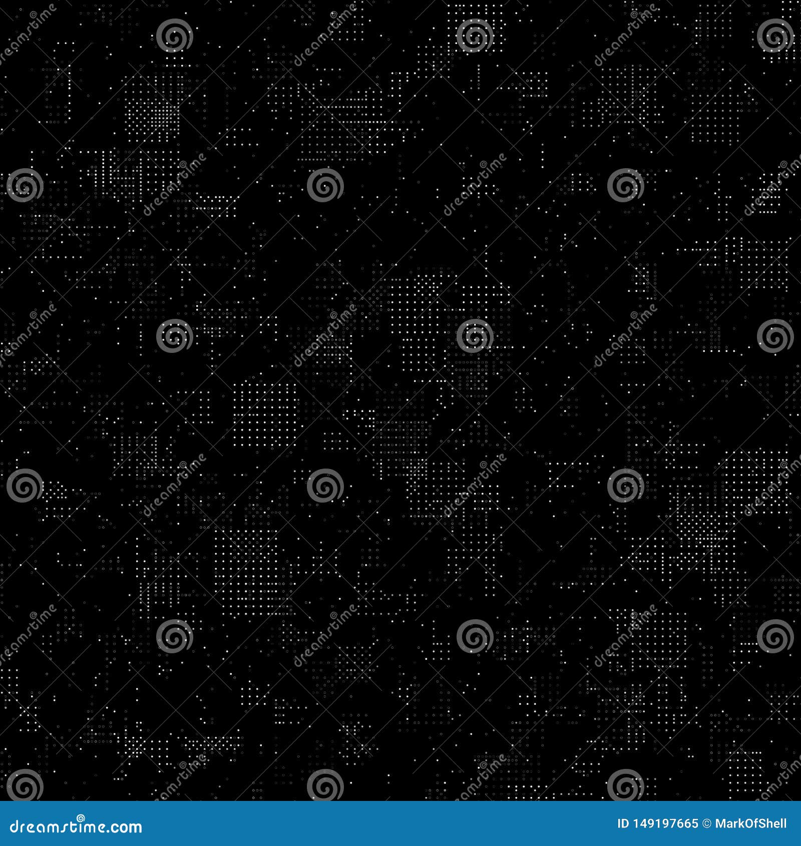 hi-res black and white grid patterns with basic s, dots, rectangles and triangles