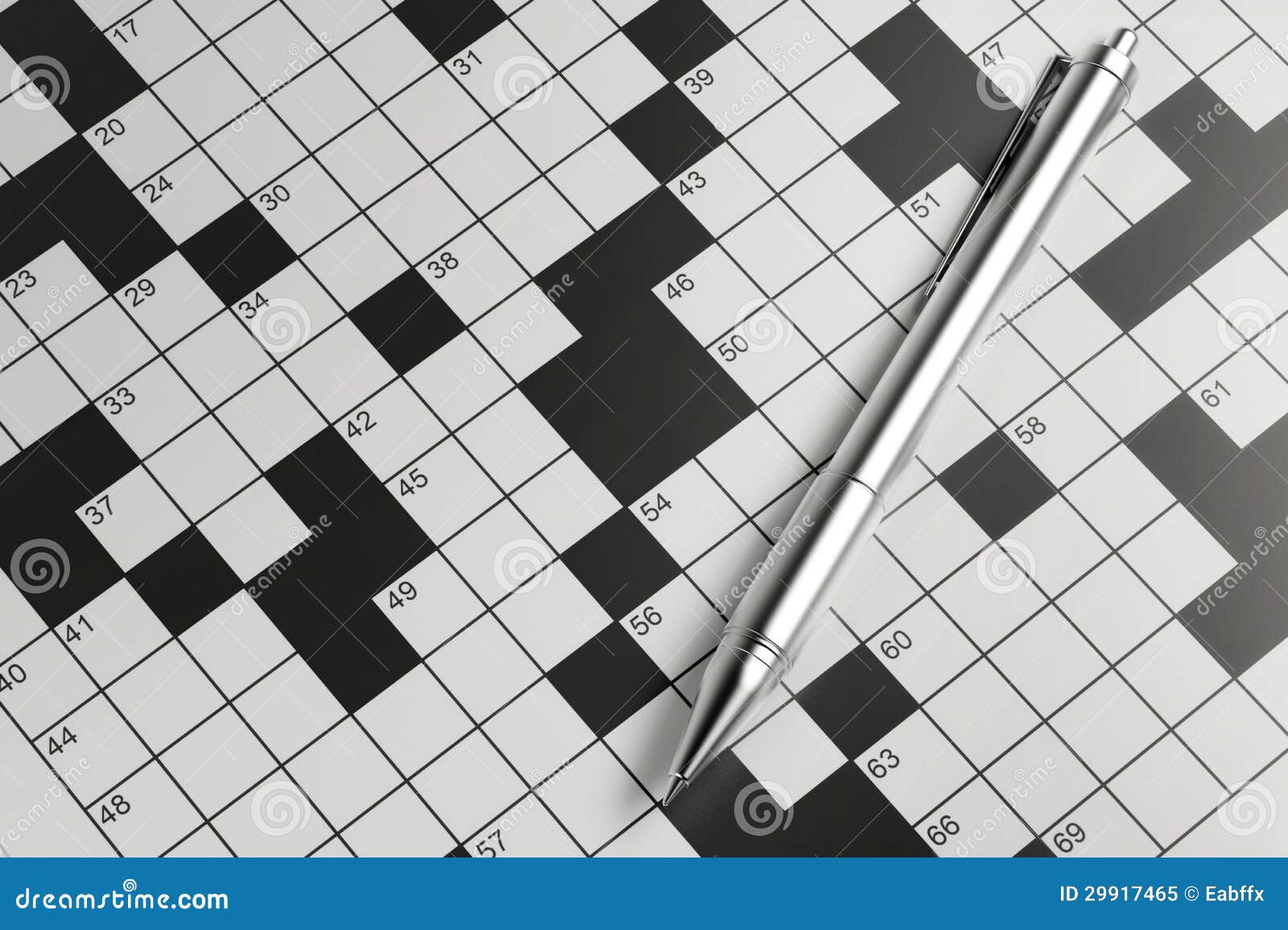 Blank Crossword stock illustration. Illustration of blank - 29917465