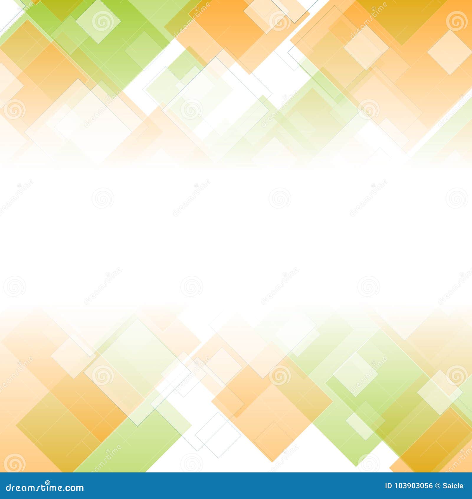 Hi-tech Geometric Background with Green and Orange Squares Stock ...