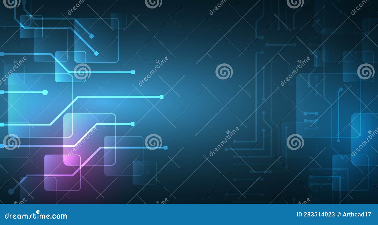 Hi-tech Vector Illustration with Various Technology Elements. Abstract ...