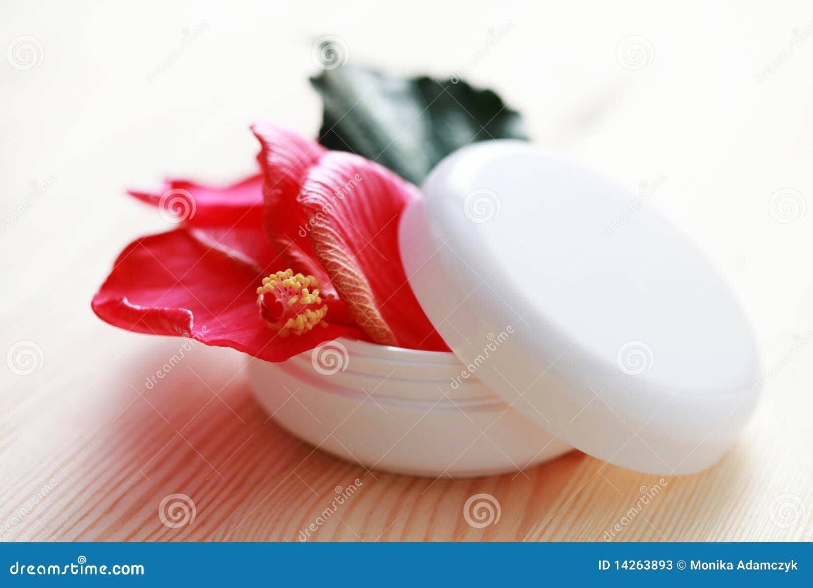 Hibiscus face cream stock image. Image of female, medicine 14263893