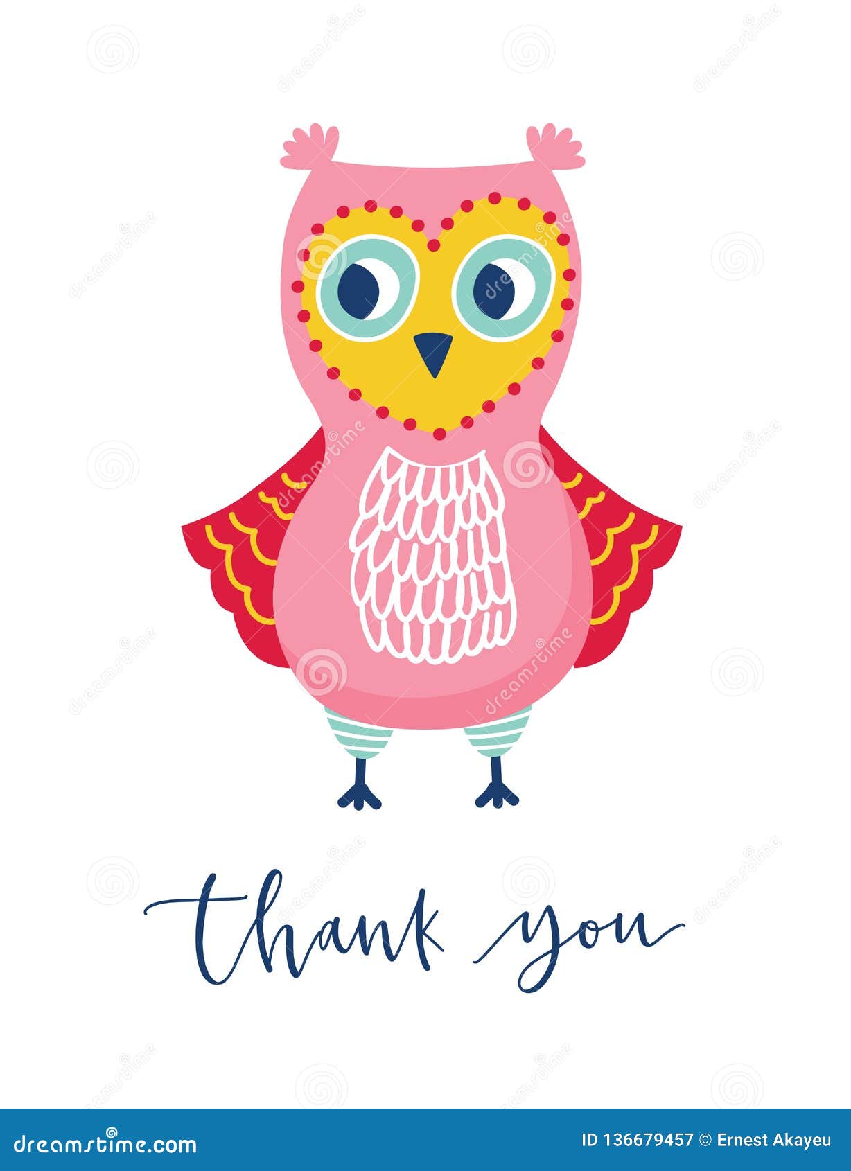 Hibou Ou Jeune Hibou Mignon Et Vous Remercier Expression Manuscrite Avec La Police Calligraphique Cursive Oiseau Sage Adorable Dr Illustration De Vecteur Illustration Du Calligraphique Police
