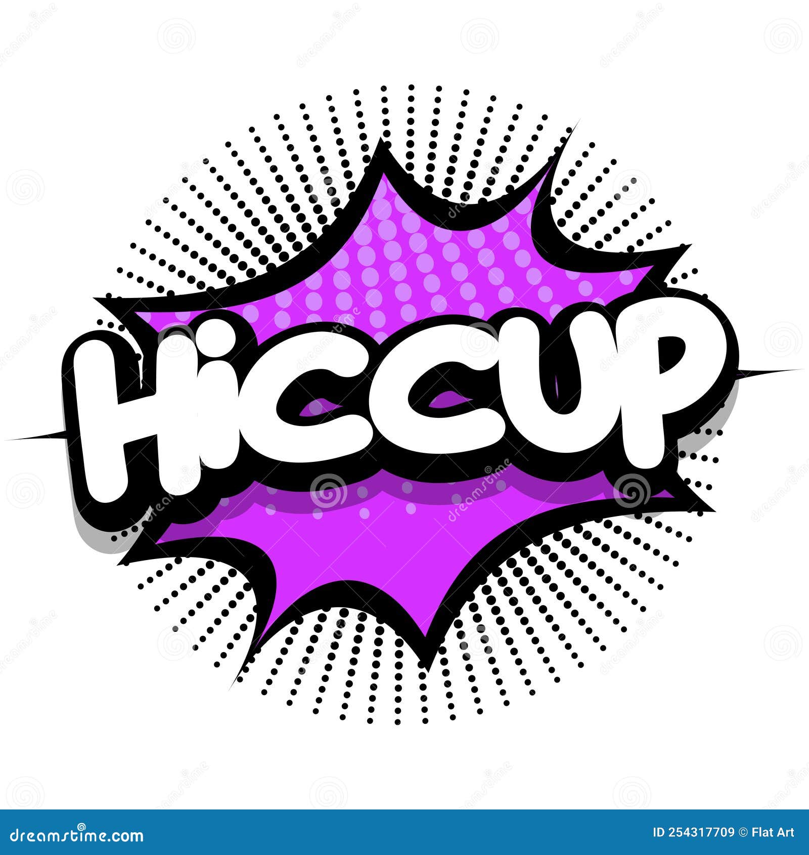 Hiccup Comic Book Explosion Bubble Vector Illustration Stock Vector Illustration of message