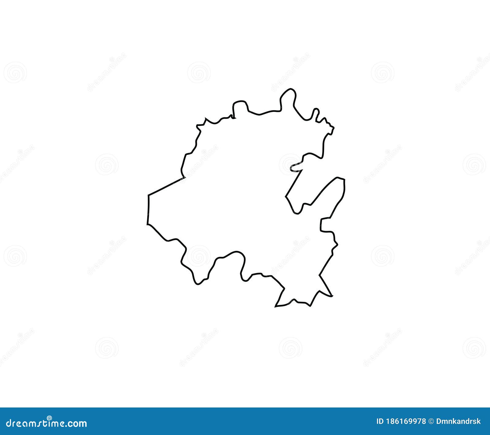 hidalgo outline map mexico state region country 