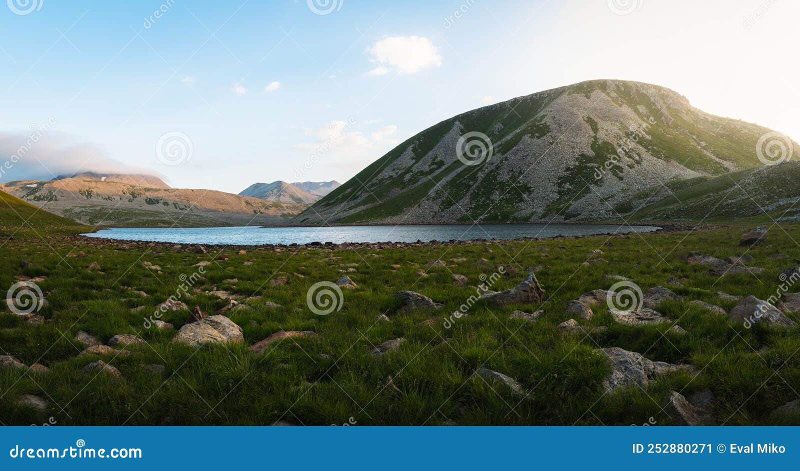 hidden gem levanis lake panorama in georgia in summer