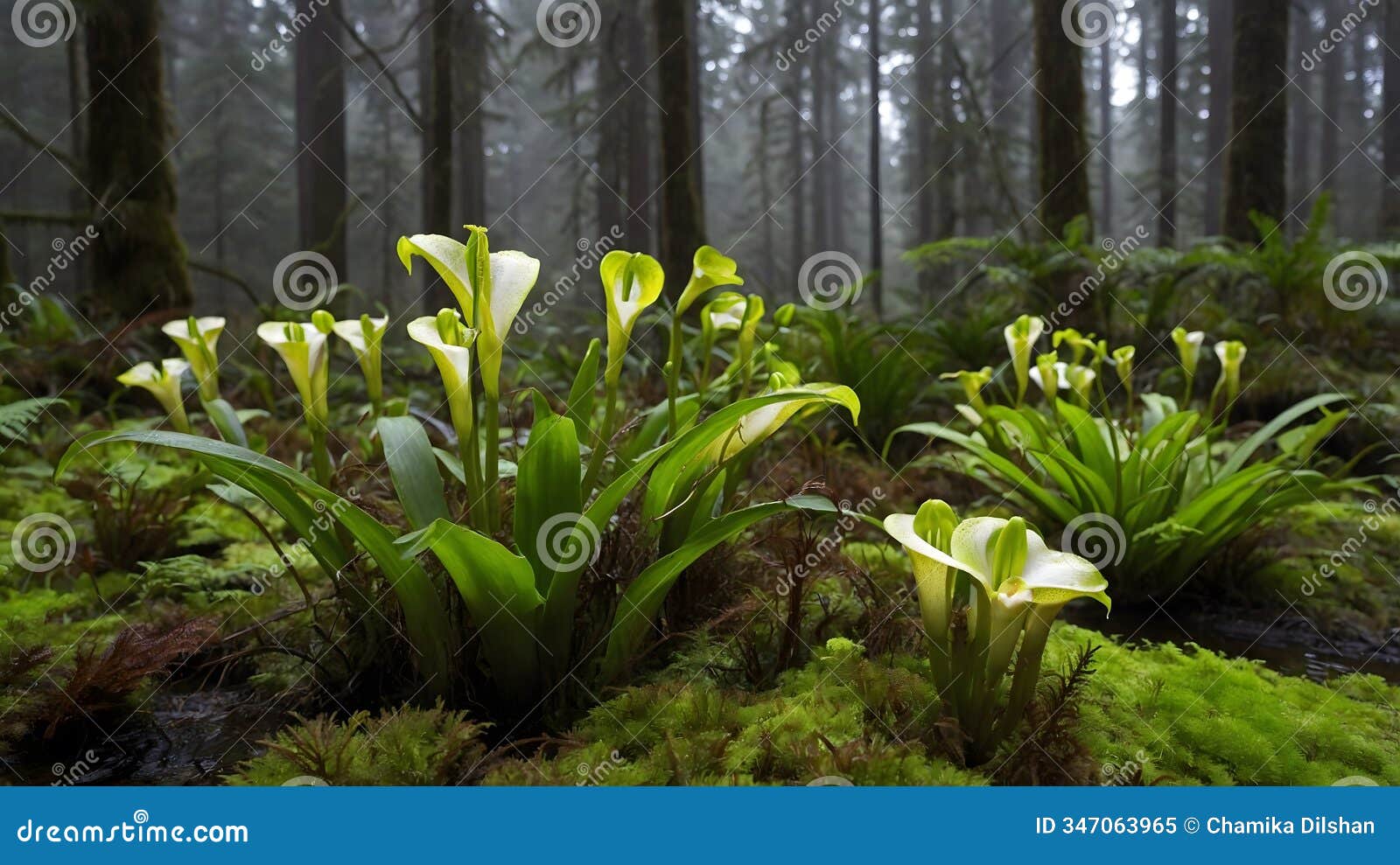 hidden wonders: the cobra lily in a fog-draped bog