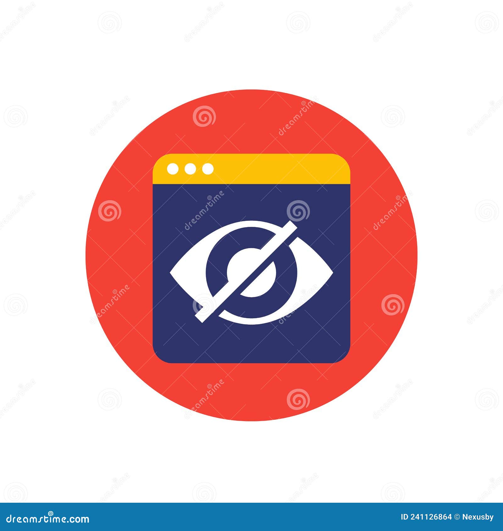 Hide, Hidden Content Icon for Web and Apps Stock Vector 