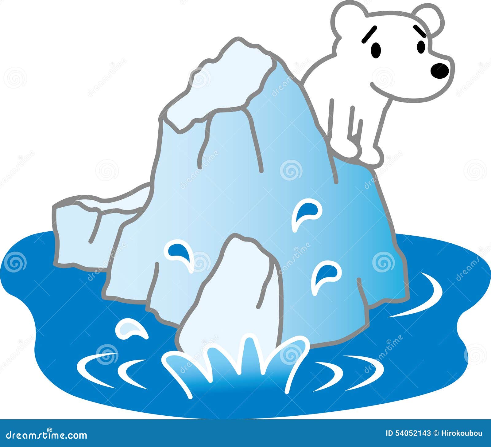 Hielo Marino Y Osos Polares Stock de ilustración - Ilustración de ambiente,  produzca: 54052143