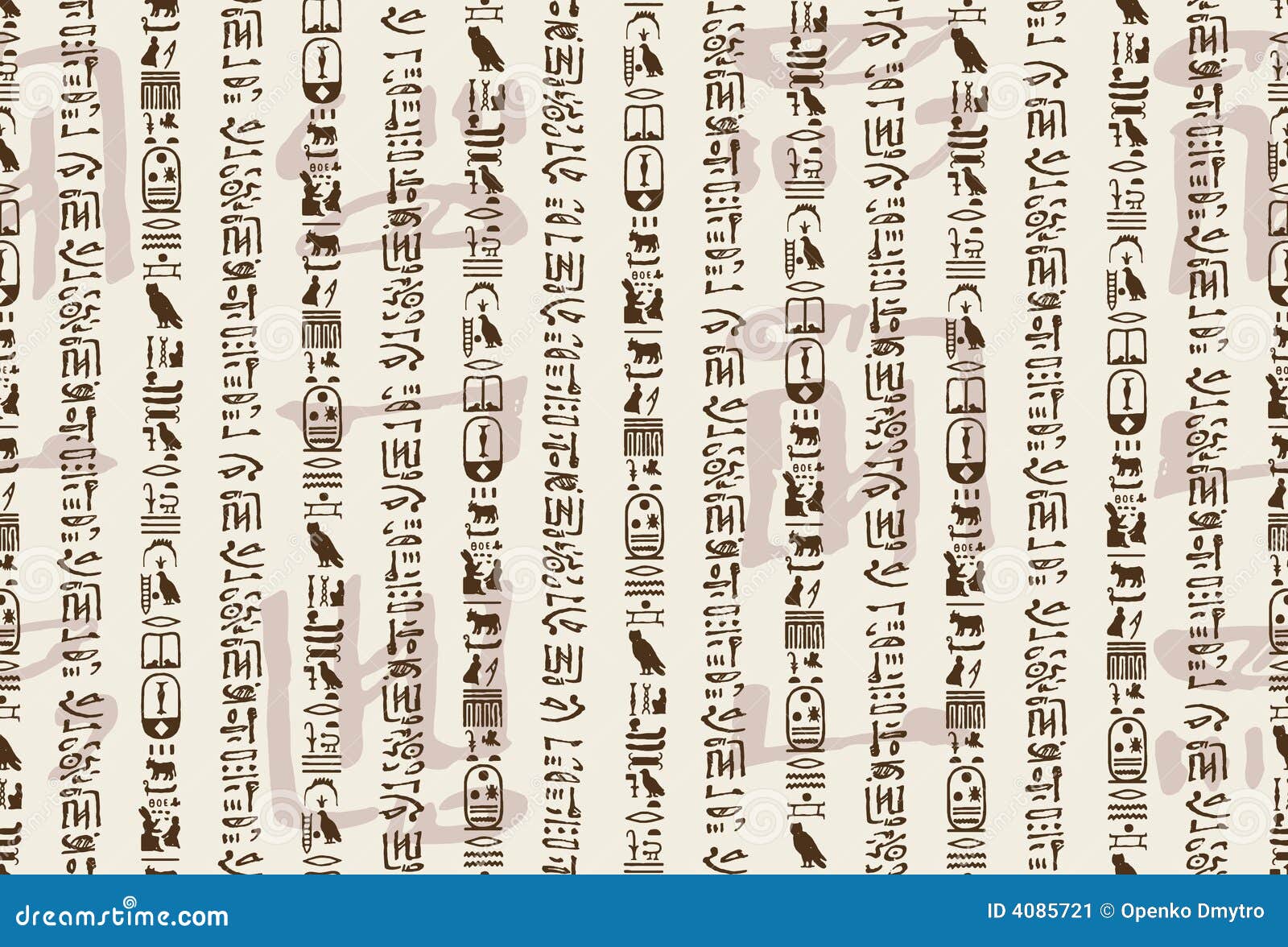 Hieroglyphic symbols stock vector. Illustration of paganism - 4085721