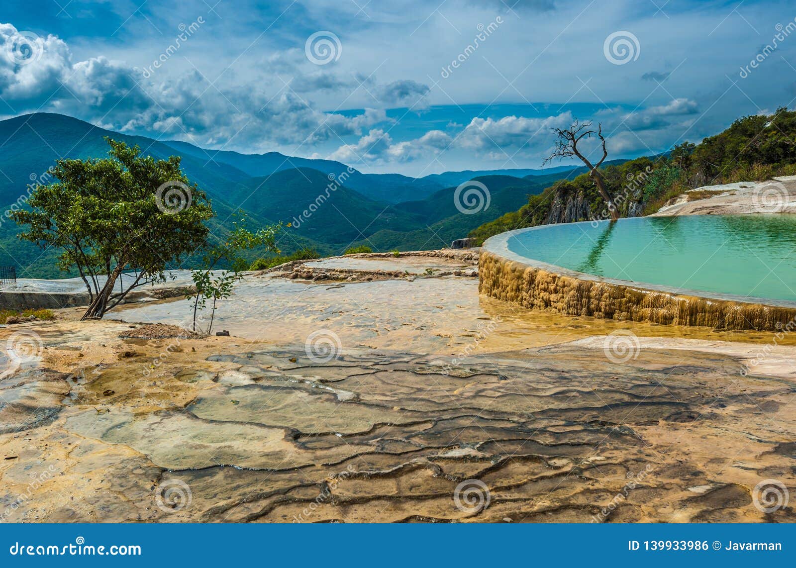 hierve el agua, natural rock formations in the mexican state of oaxaca