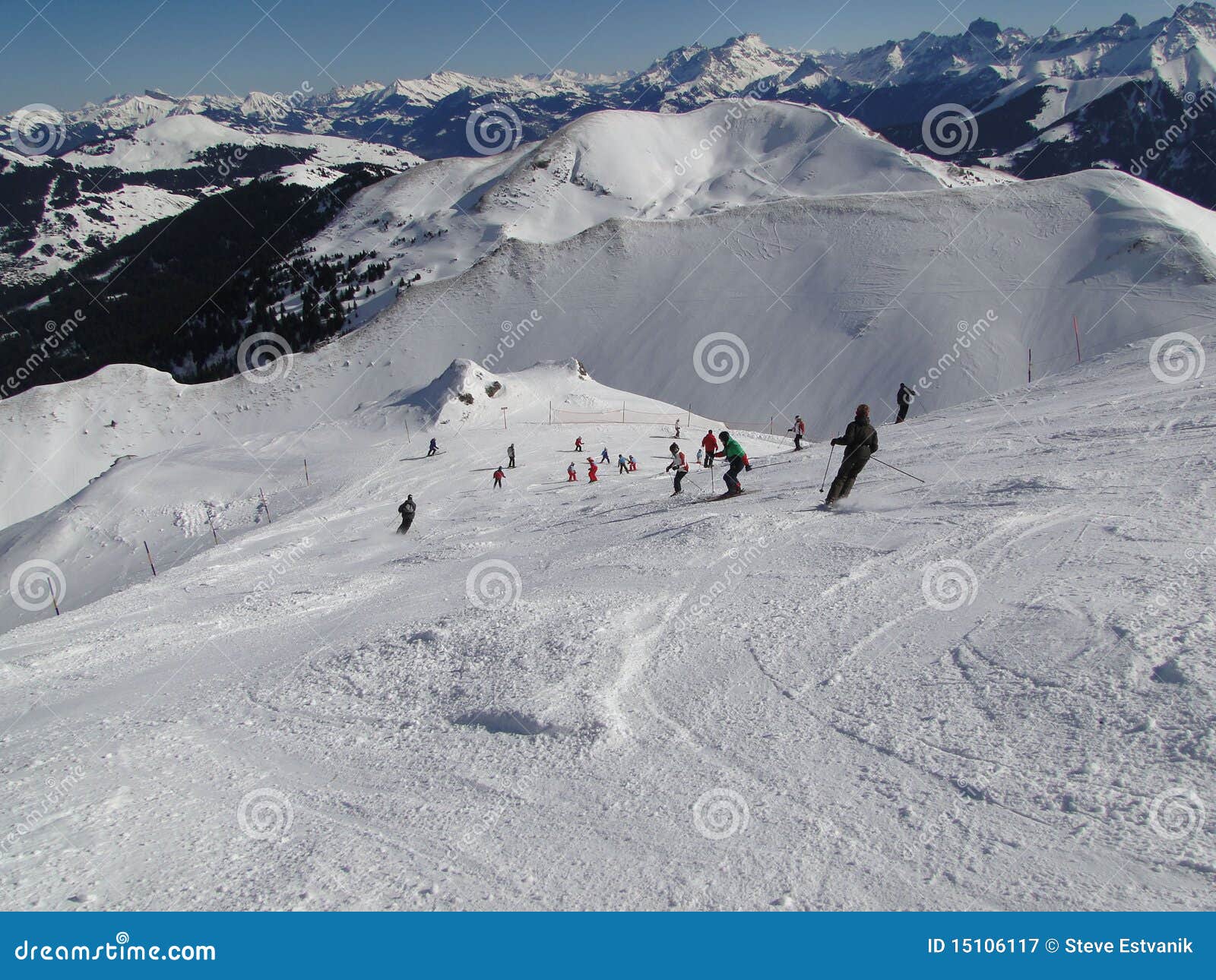 High alpine ski area stock image. Image of french, alpine 15106117