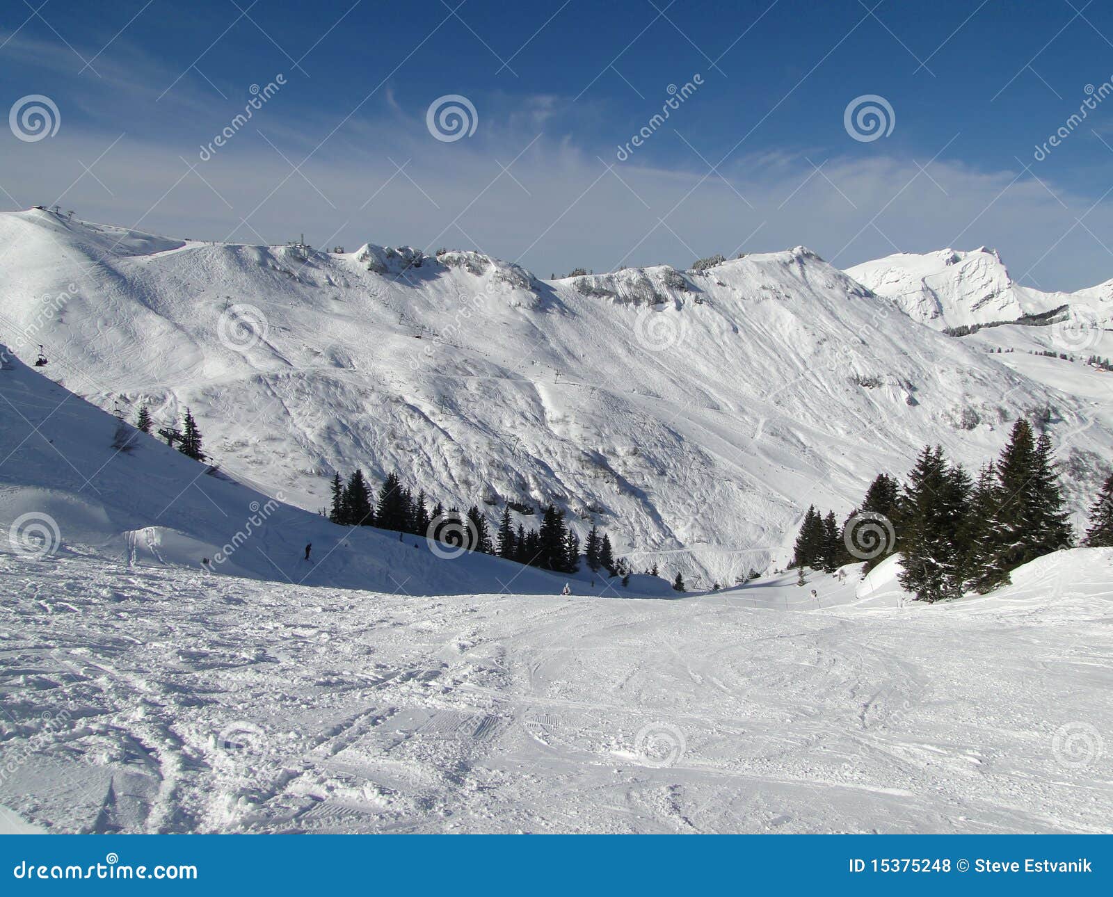 High alpine ski area stock photo. Image of alps, europe 15375248
