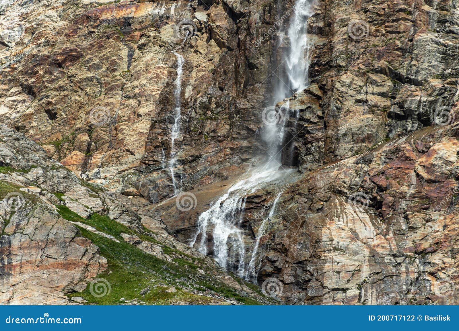 high-altitude alpine waterfalls in says-fee