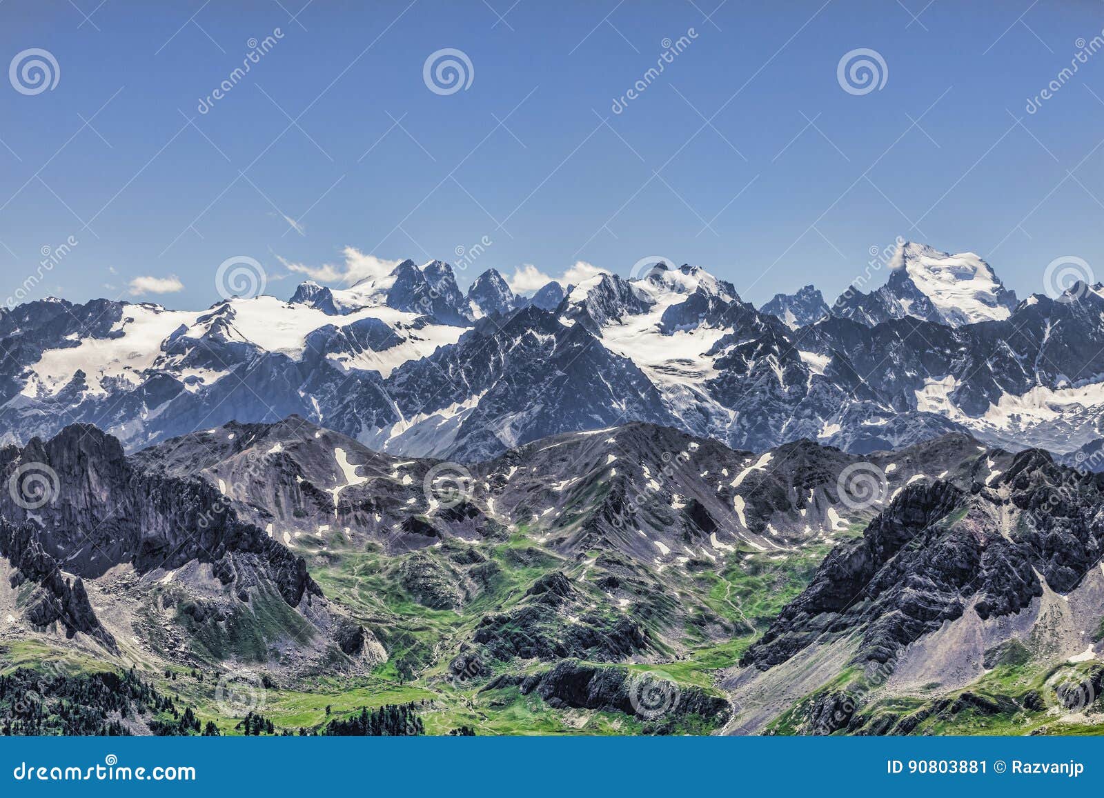 high altitude landscape in alps