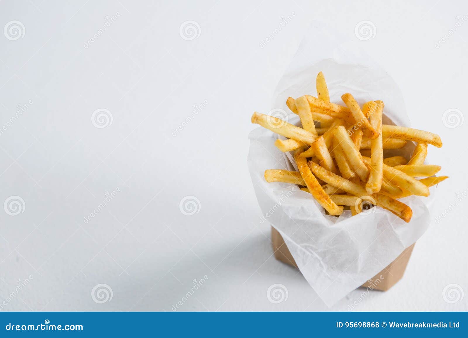 French Fries in a Paper Bag Stock Photo - Image of health, french