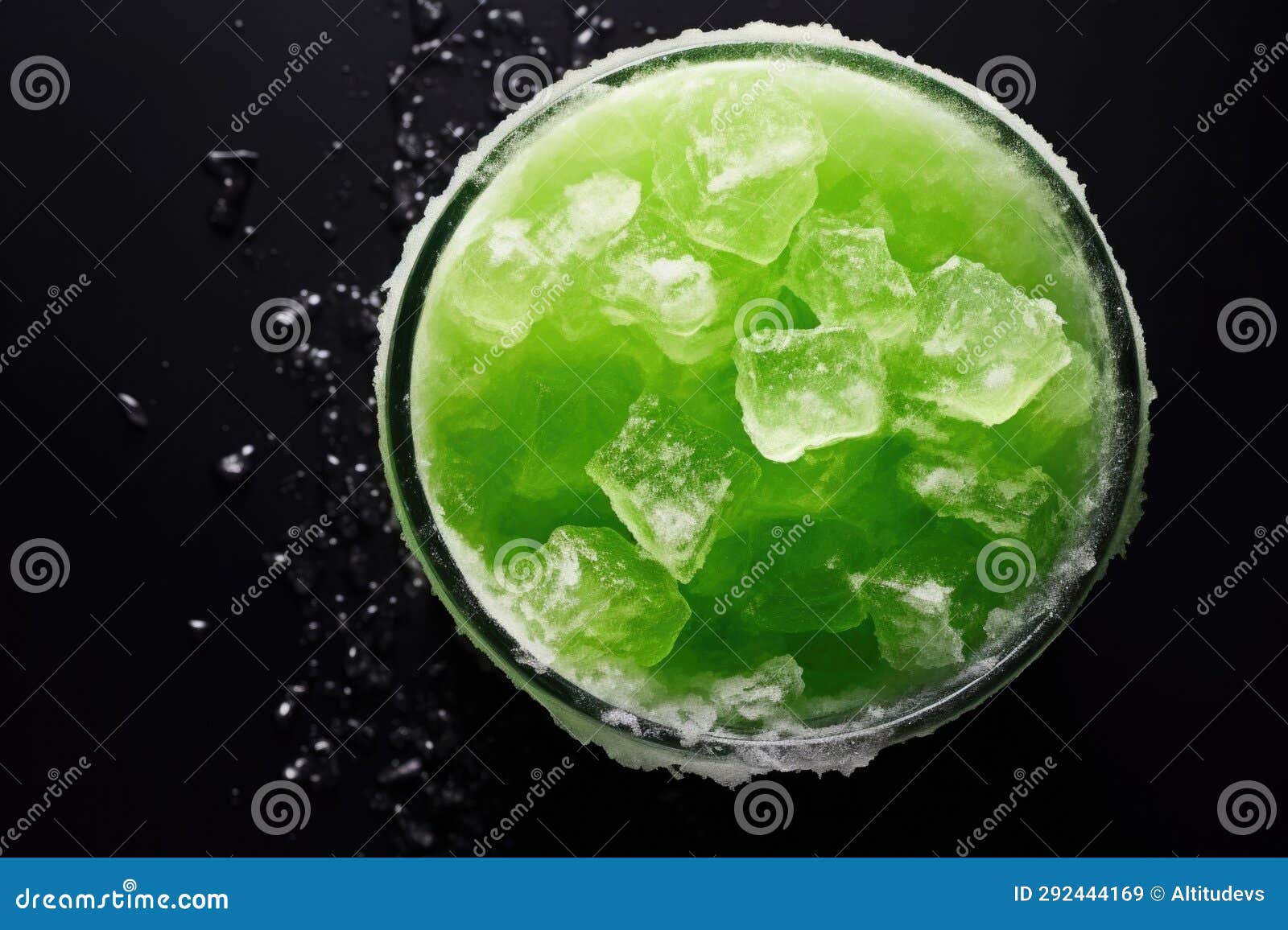 Highangle Shot of a Daiquiri with Crushed Ice Stock Image Image of