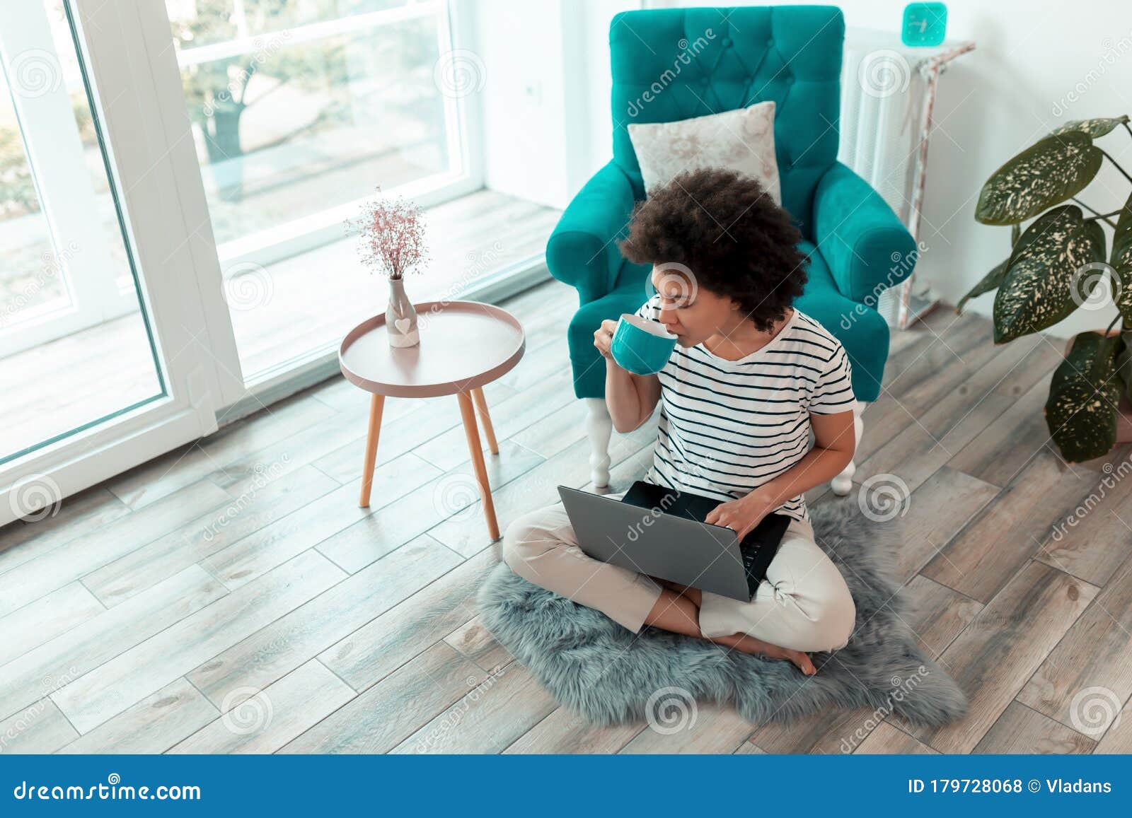 female freelancer working from home