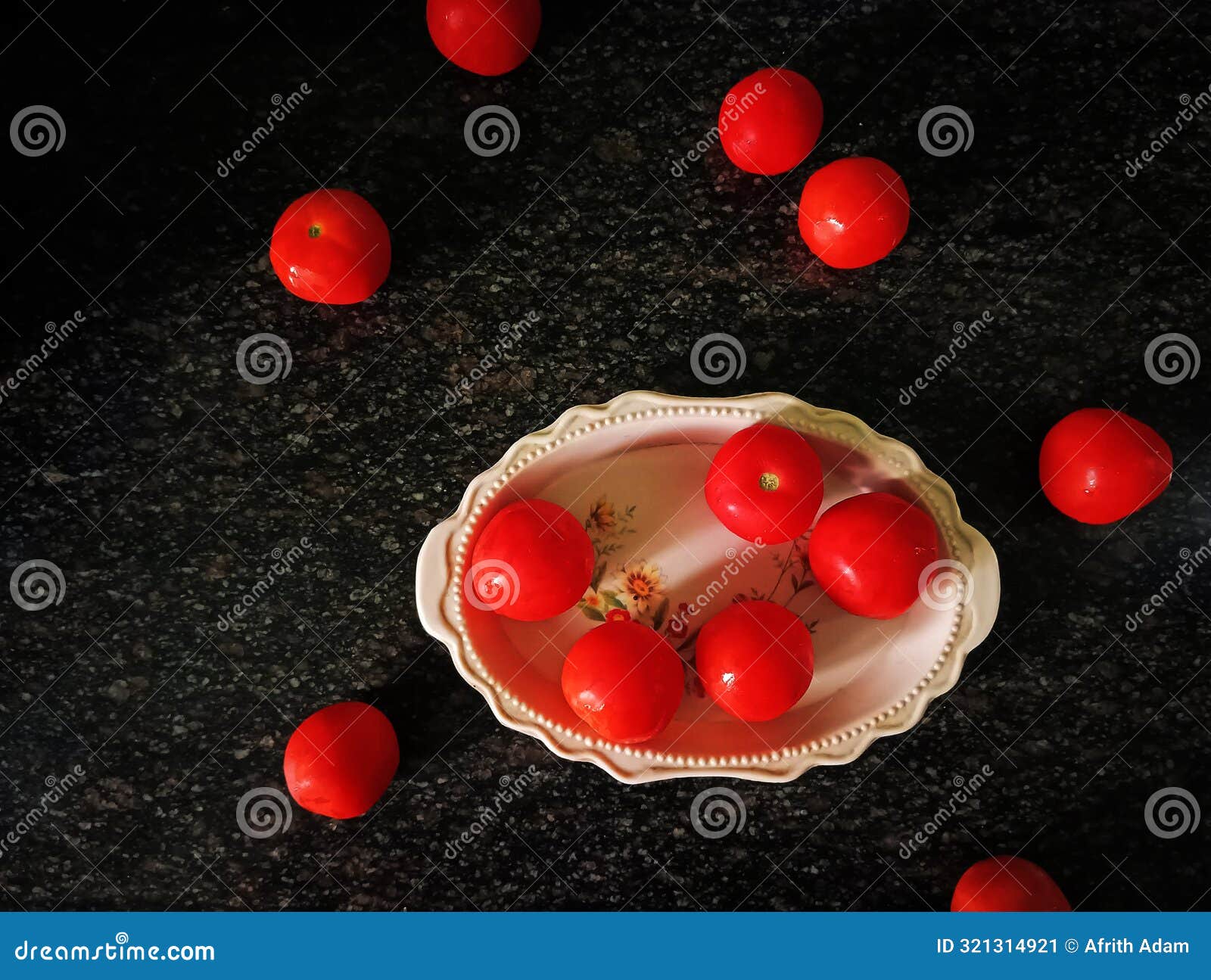 high angle view of tomatoes on the table