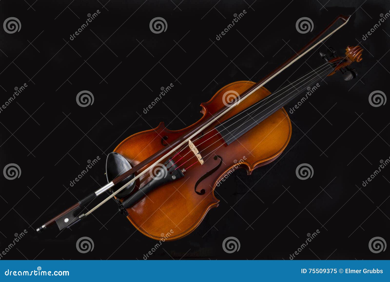 High Angle View of Violin and Bow Stock Image Image of harmony