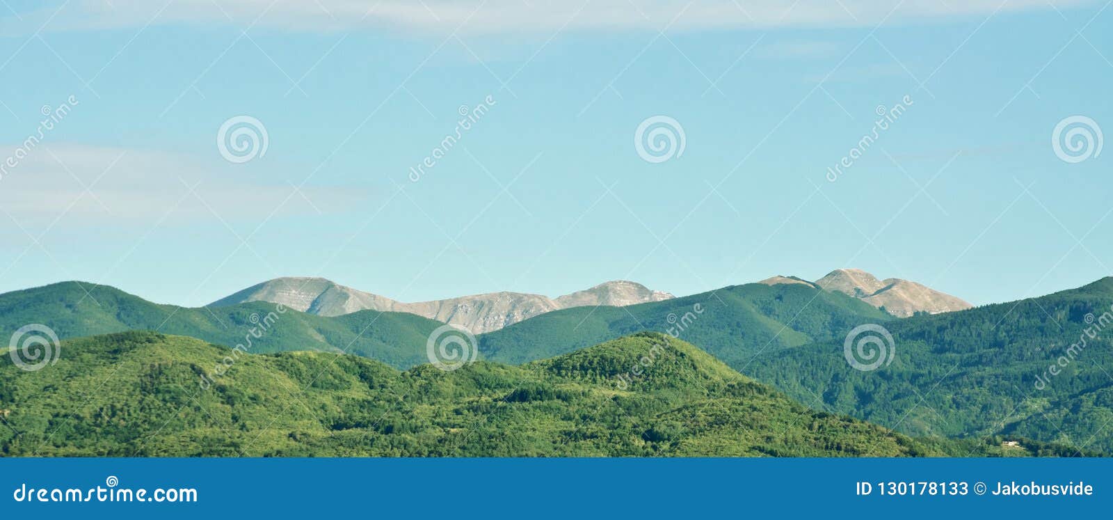 high appennino tosco emiliano mountains seen from pistoia tuscany italy