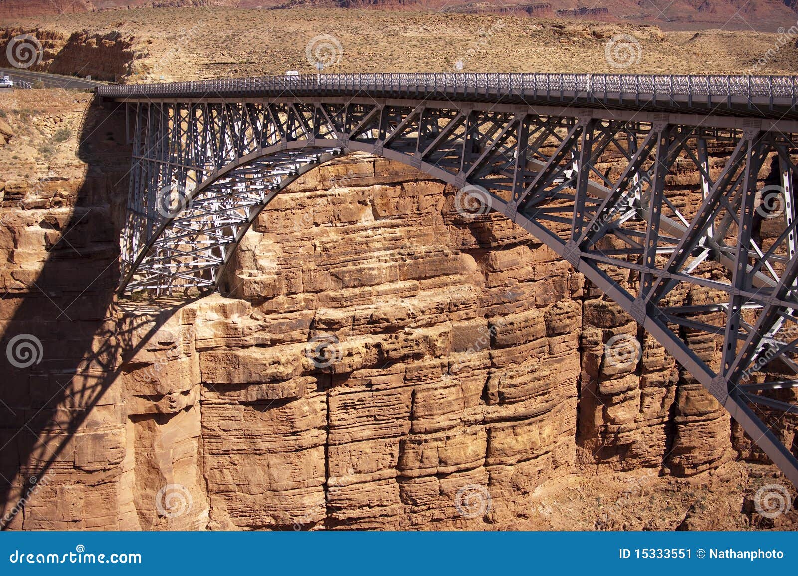 High Arched Steel Bridge Traversing Stock Image Image of steel, canyon 15333551