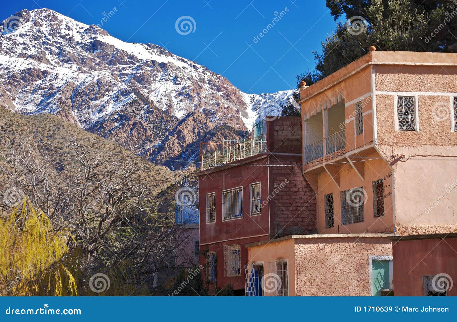High Atlas Village. stock image. Image of mountaineering 1710639