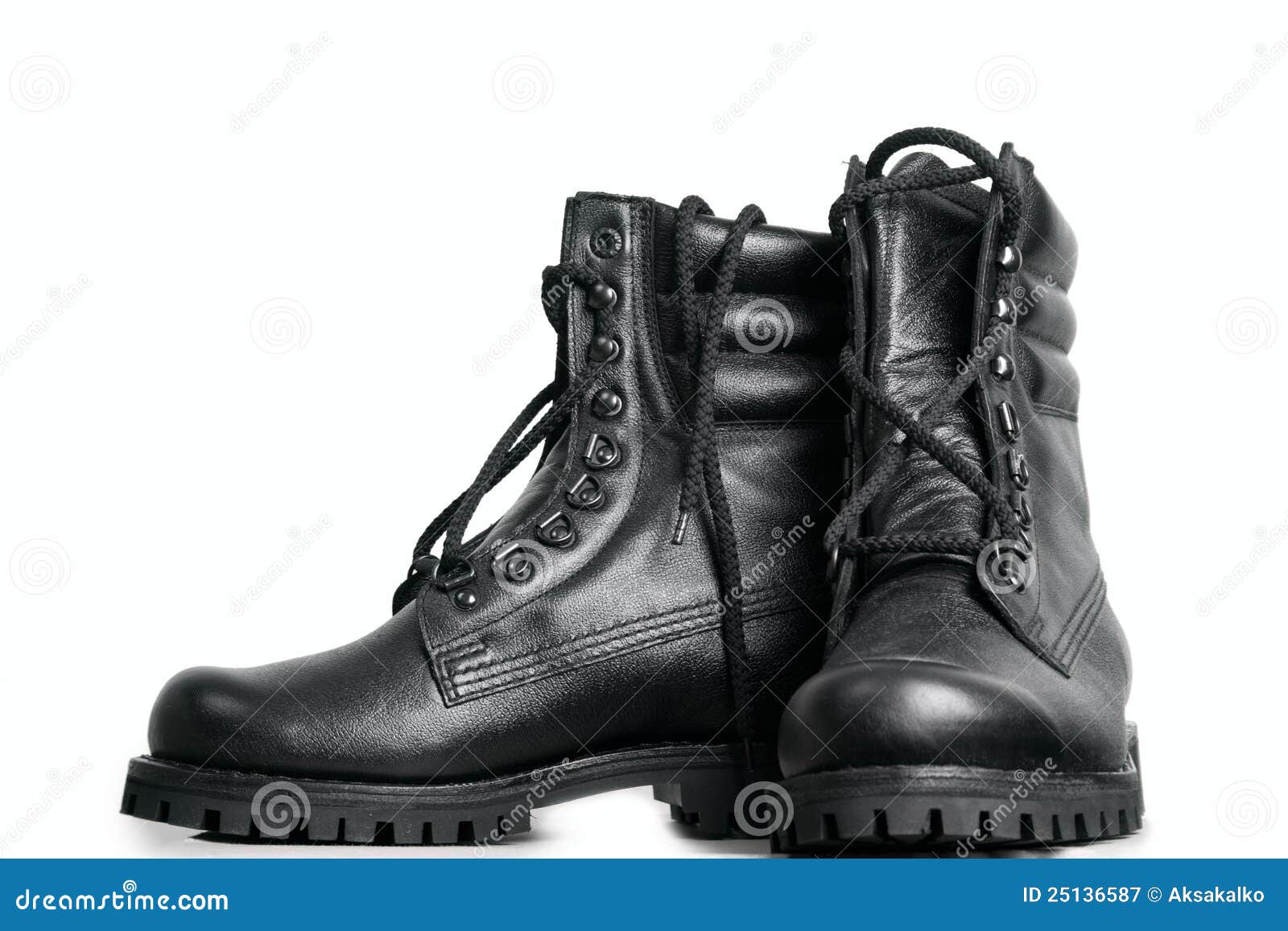 The High Black Leather Boots Stock Image - Image of separate, boots ...