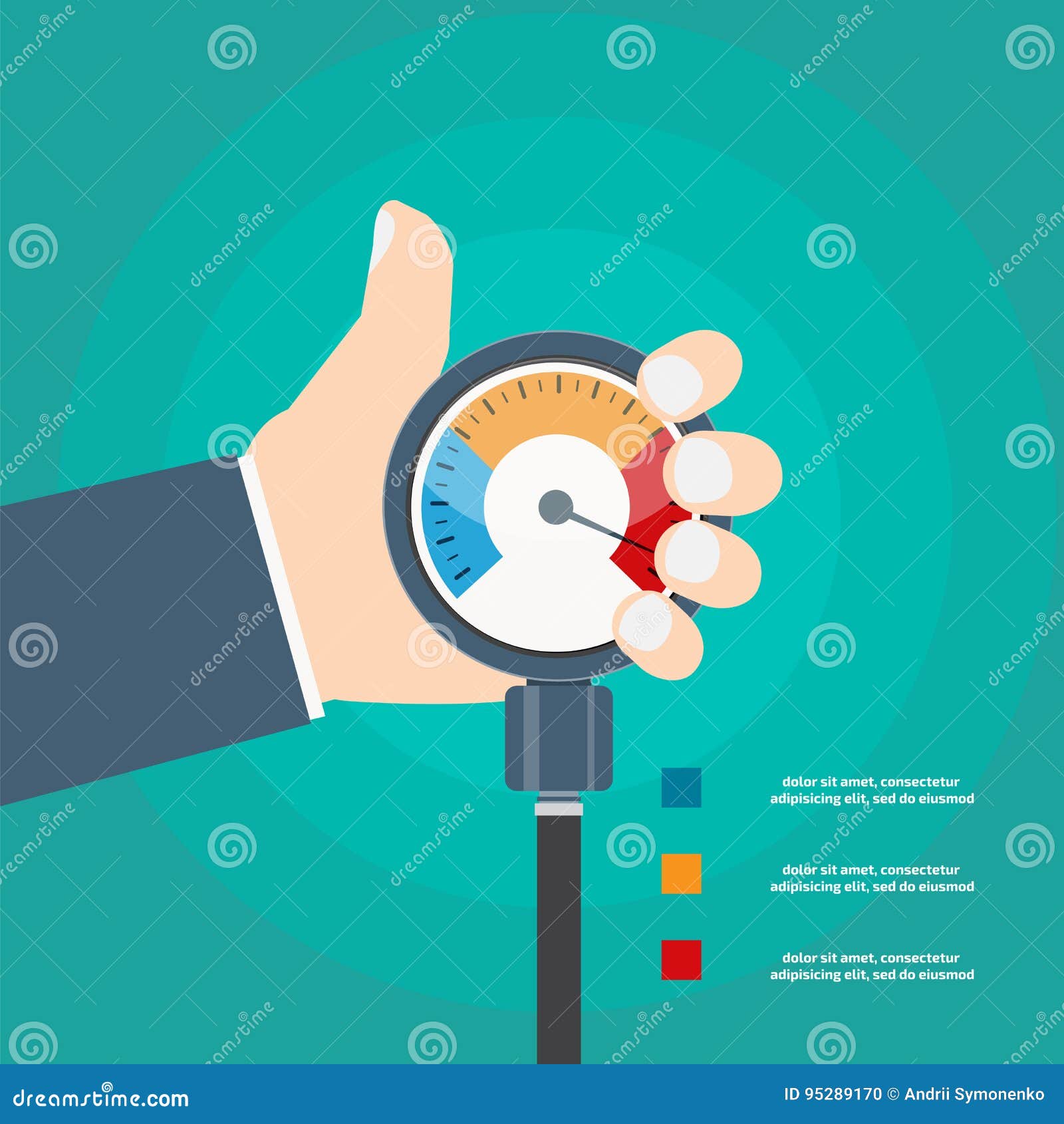 High Blood Pressure Concept Vector Illustration Stock Vector