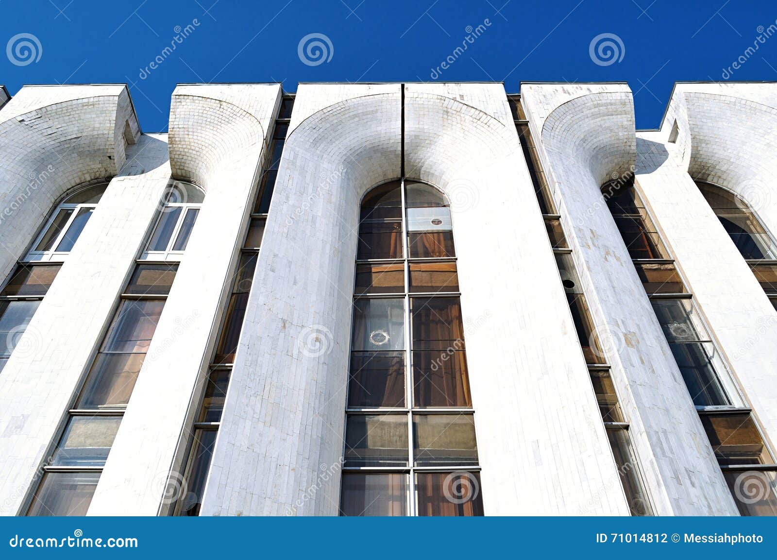 High Building Of Futuristic Design Made Of Concrete - Architecture