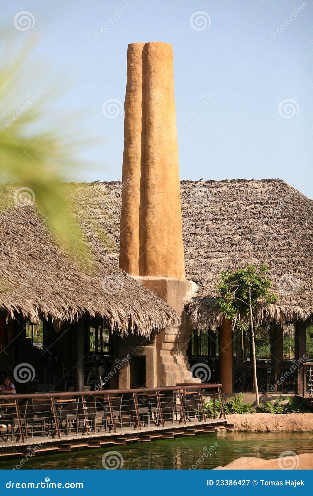 high chimney of clay in biopark