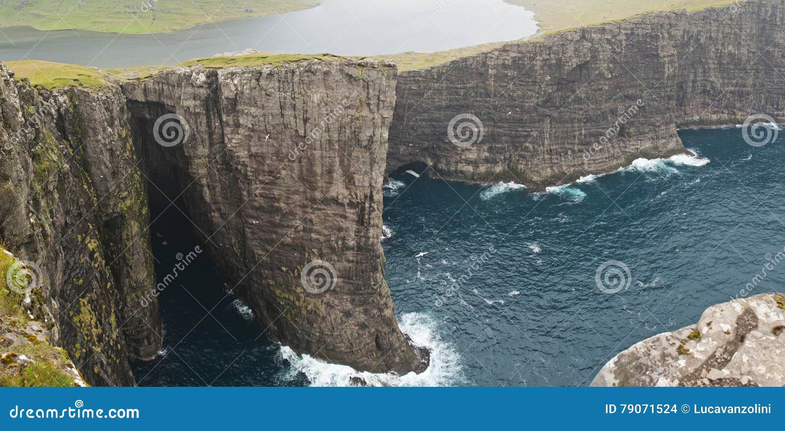 high cliff in faroe islands
