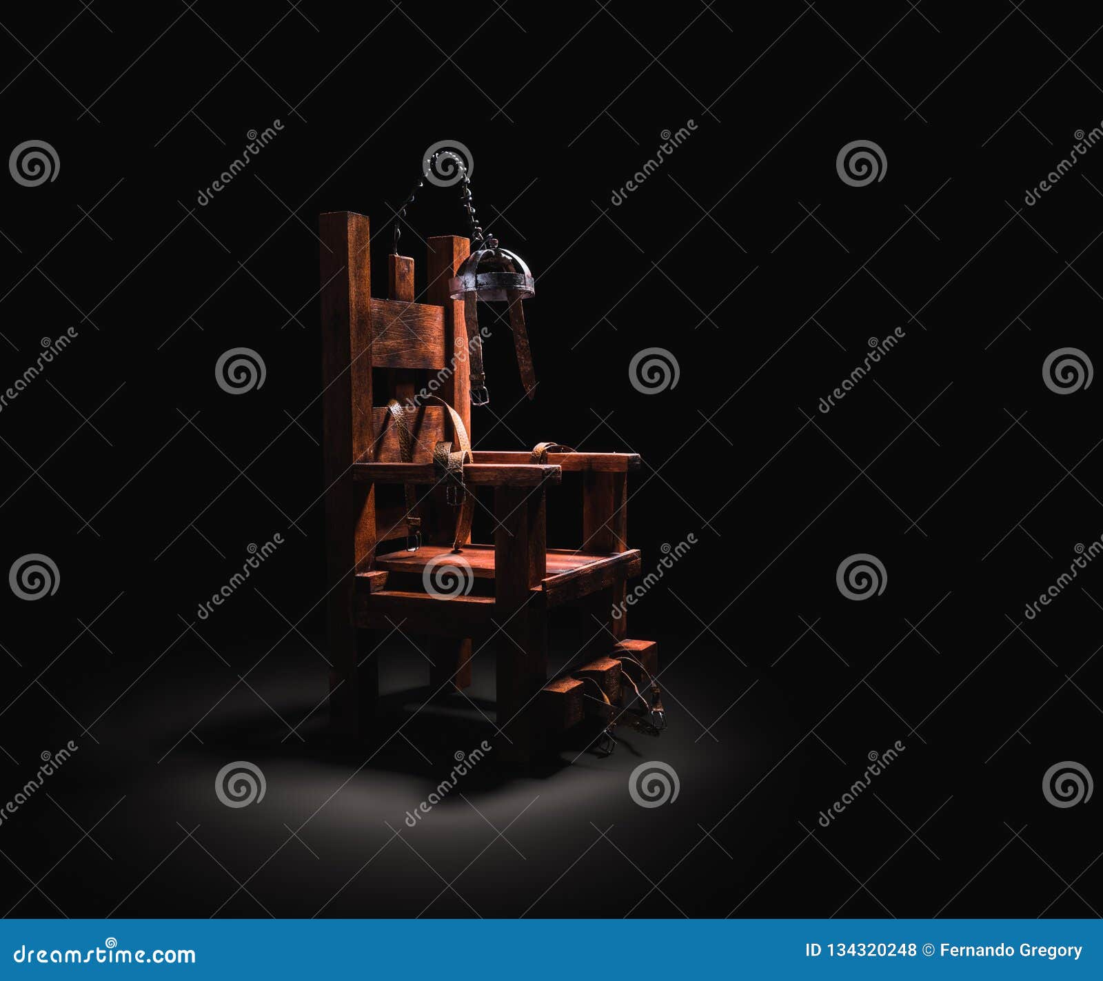 Electric Chair in a Dark Background Stock Photo Image of murder