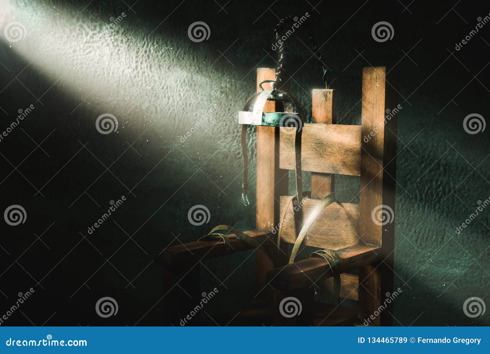 Electric Chair in a Dark Background Stock Image Image of killer