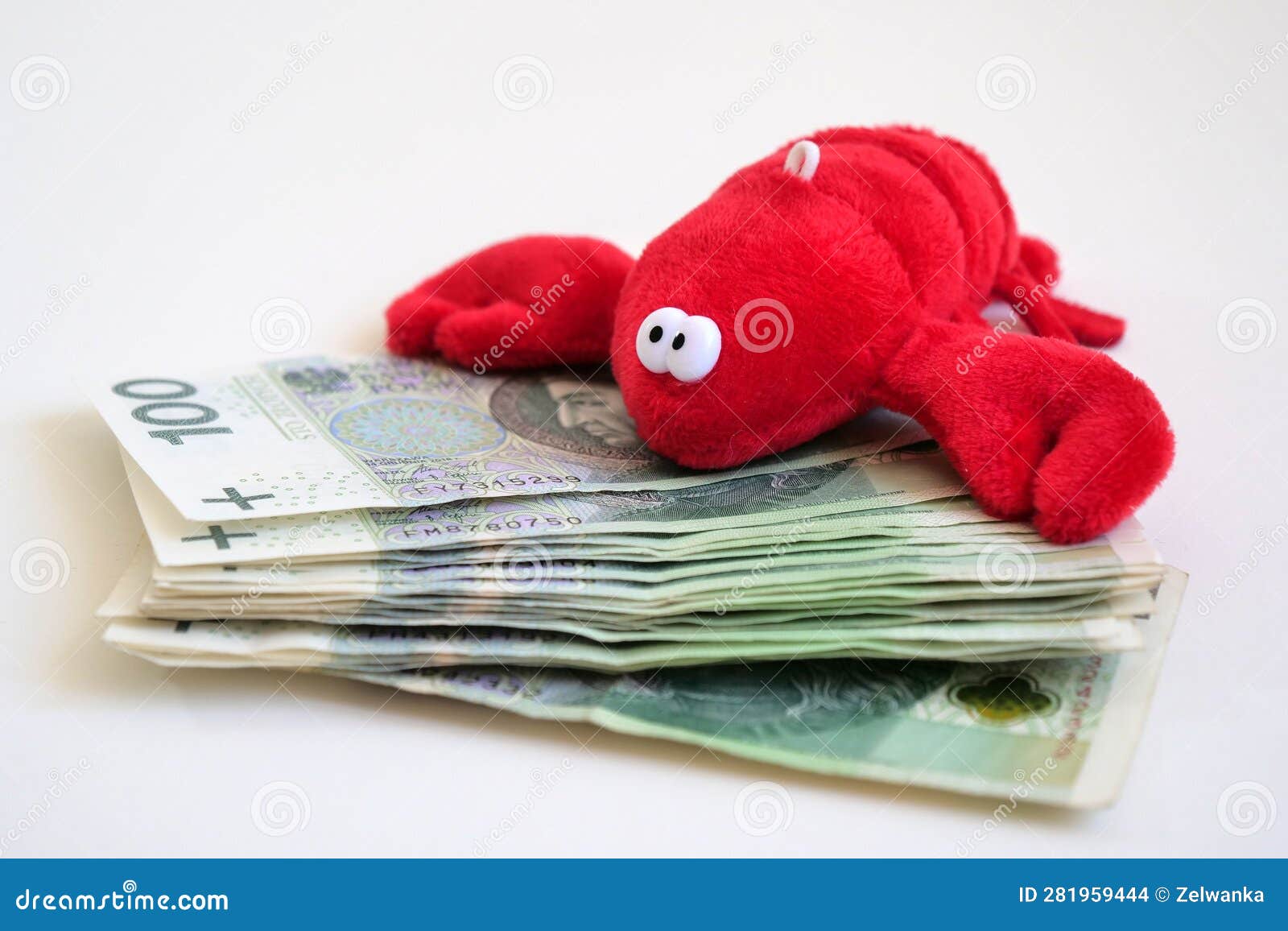 high cost of cancer treatment concept. currency of poland at the table