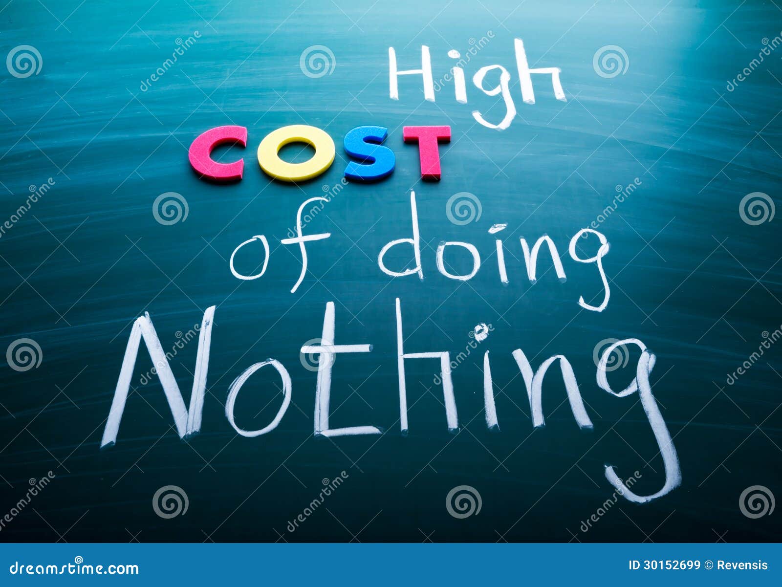 High cost of doing nothing stock image. Image of advice 30152699