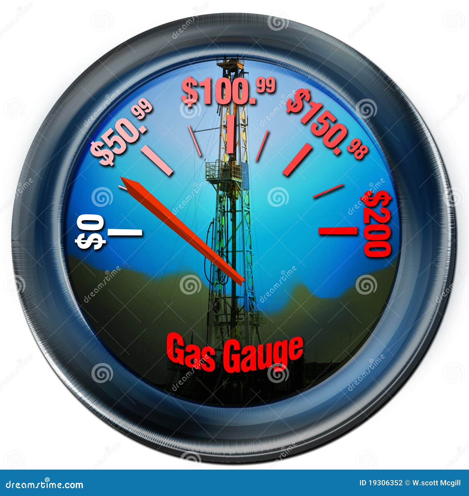 High cost of gasoline stock illustration. Illustration of inflation