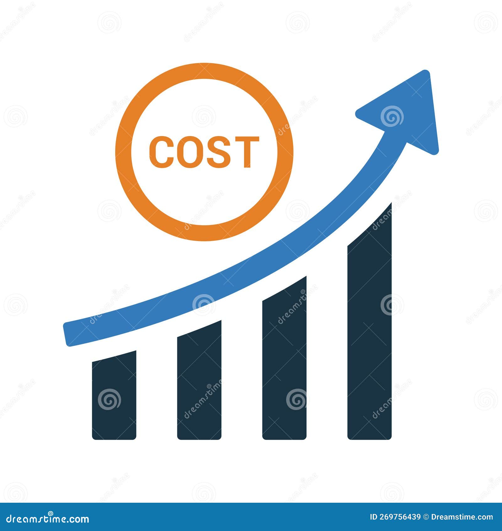 High Cost Icon Design stock illustration. Illustration of vector