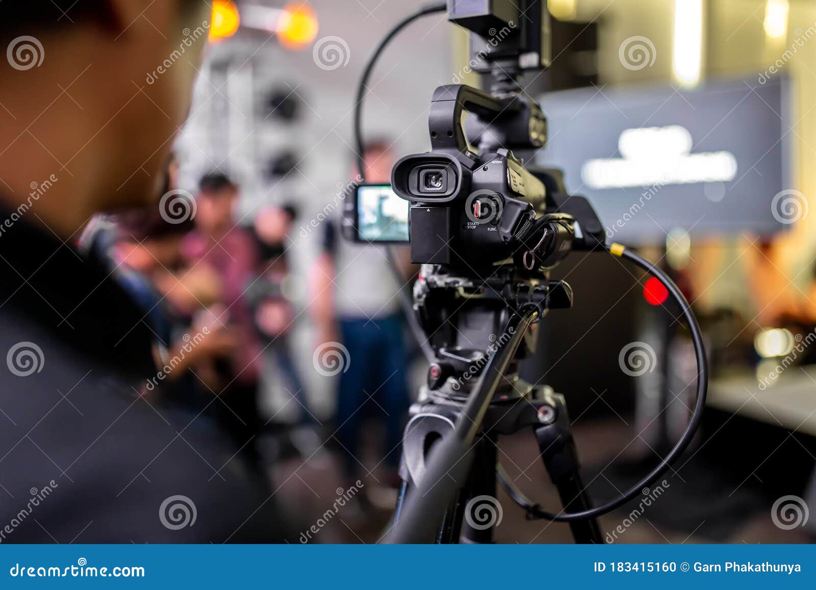 High Definition Cinema Camera on a Movie Set Stock Photo Image of