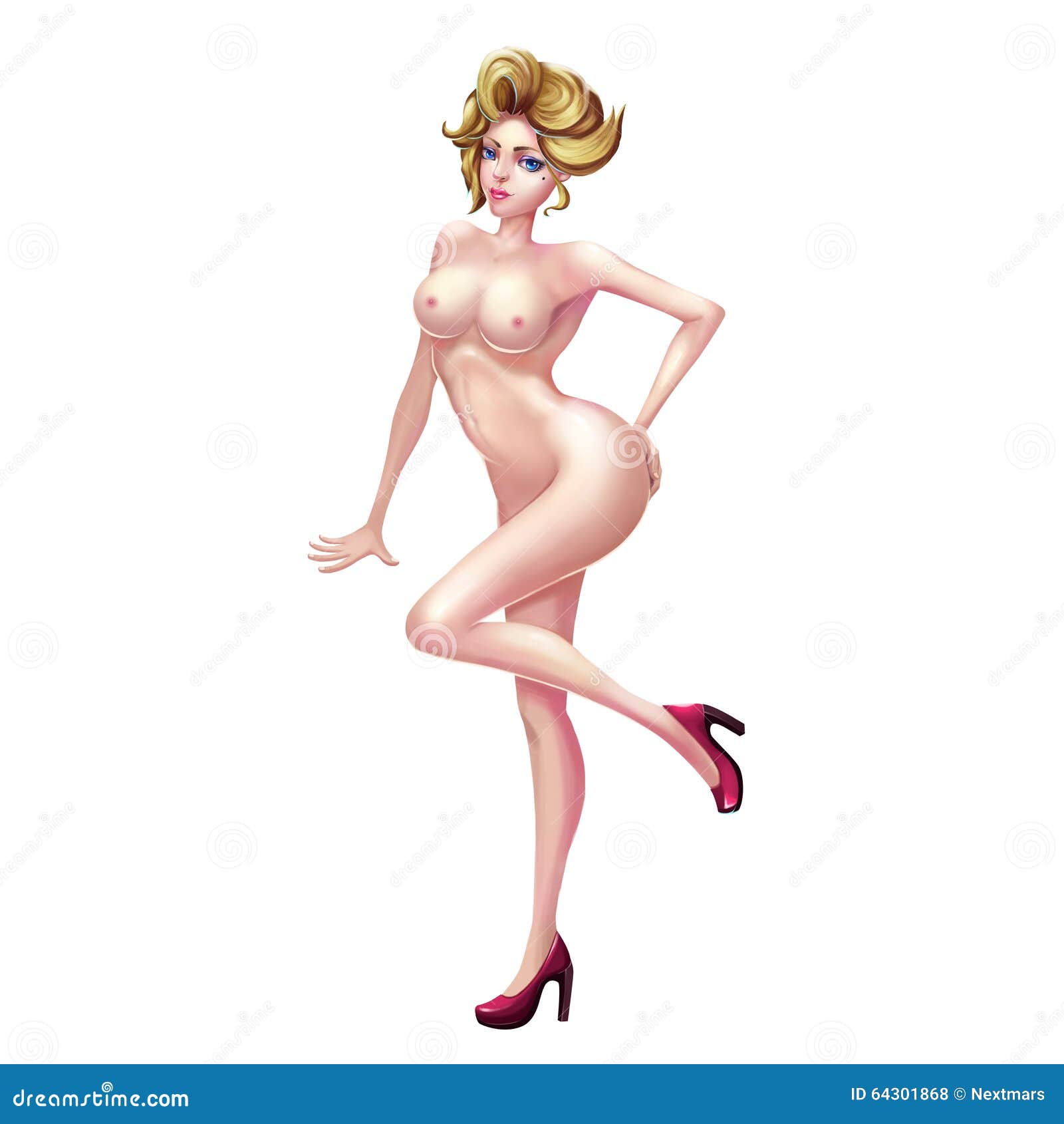High Definition Illustration Naked Business Woman With -8449