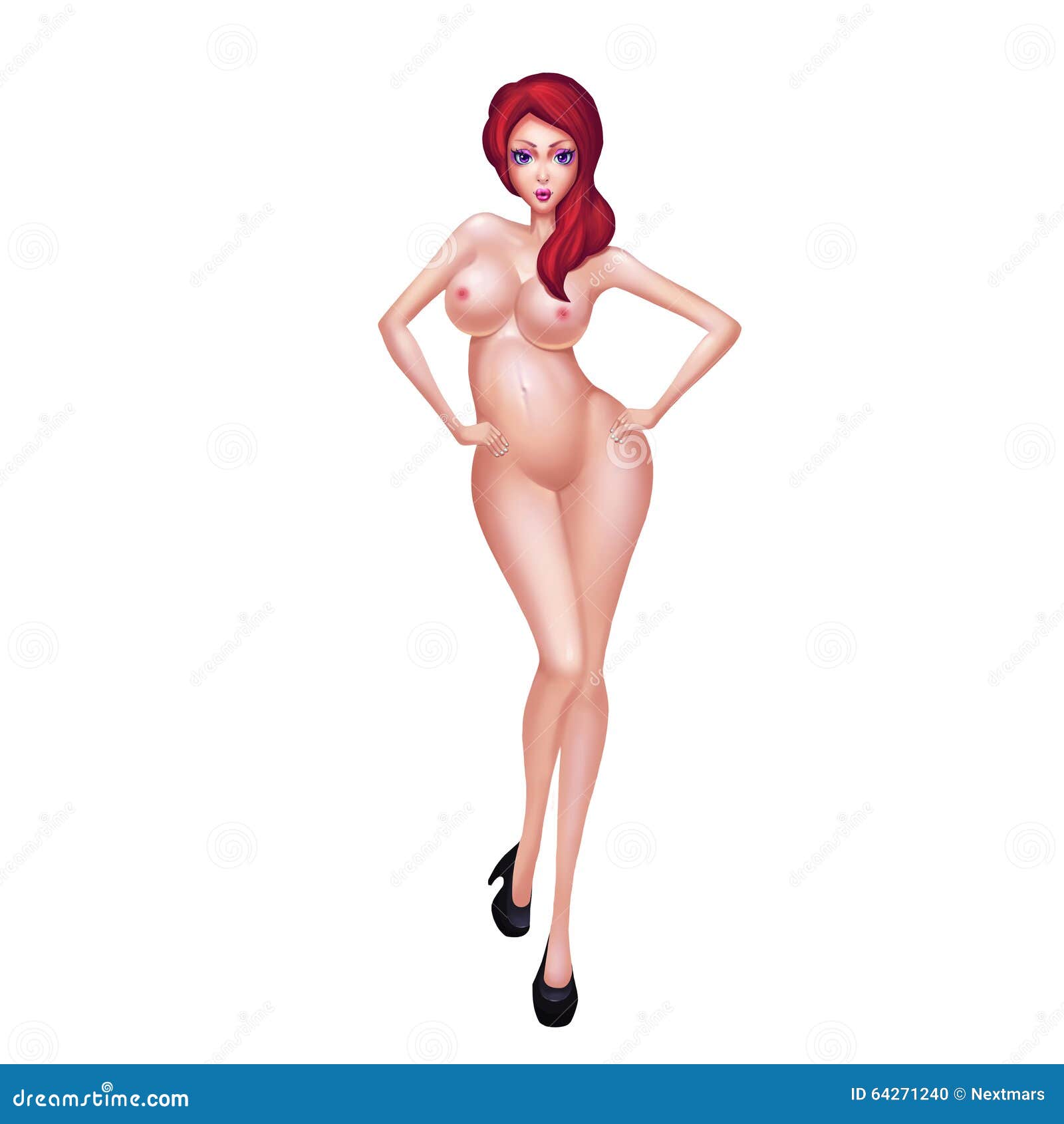 Beautiful Cartoon Babes Nude - High Definition Illustration: Woman / Girl / Teacher / Nurse ...